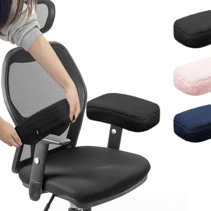 SPRING SEAON Desk & Office Chair Arm Pads Covers Fuzzy Memory Foam Pads