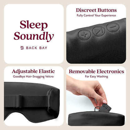 SilkSound Bluetooth Sleep Mask, 100% Mulberry Silk Headphones for Sleeping