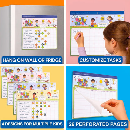 PUTSKA Potty Training and Chore Chart, 26 Boards, 1528 Stickers,Classic