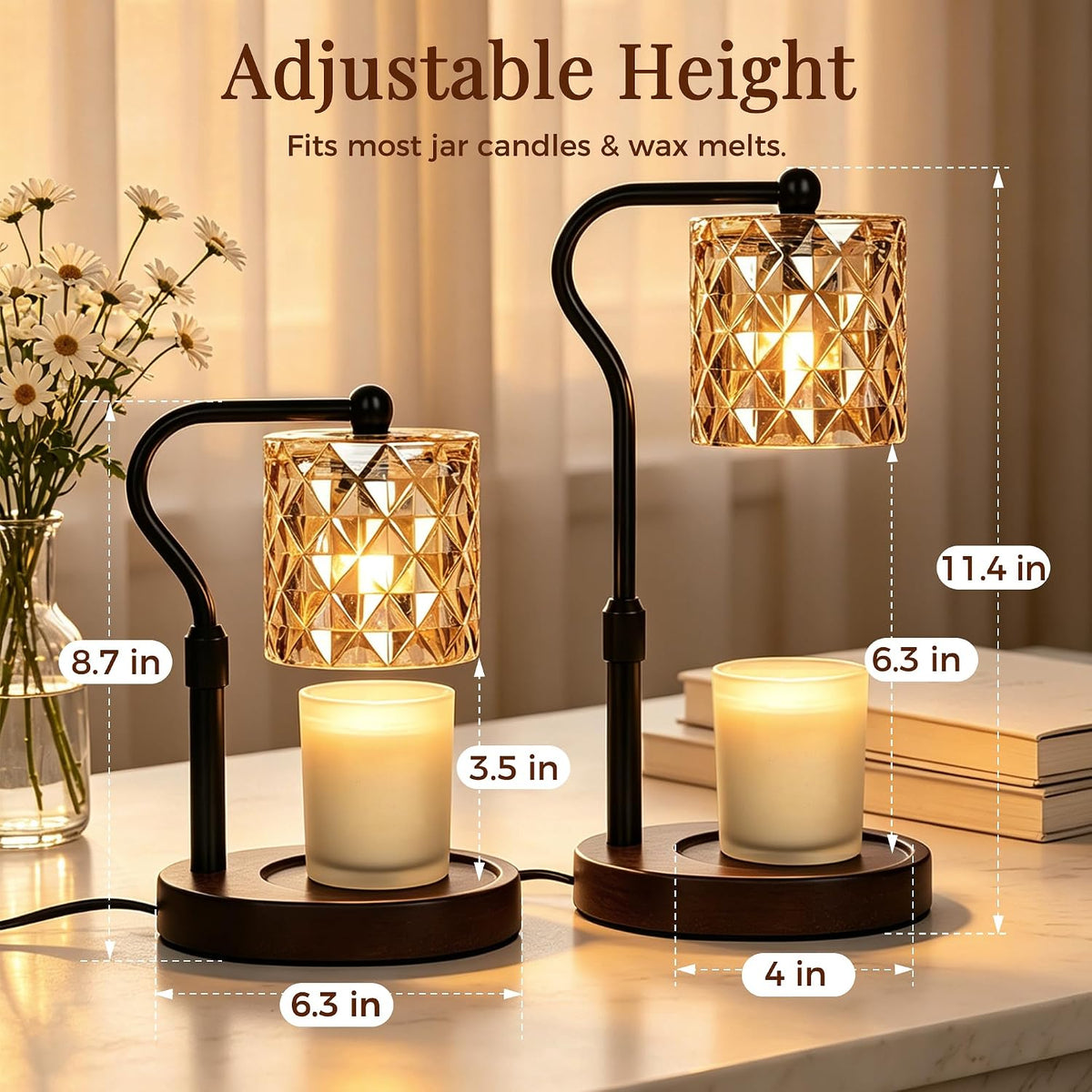 Candle Warmer Lamp with Timer Dimmable Home Decor Birthday Gifts for Women