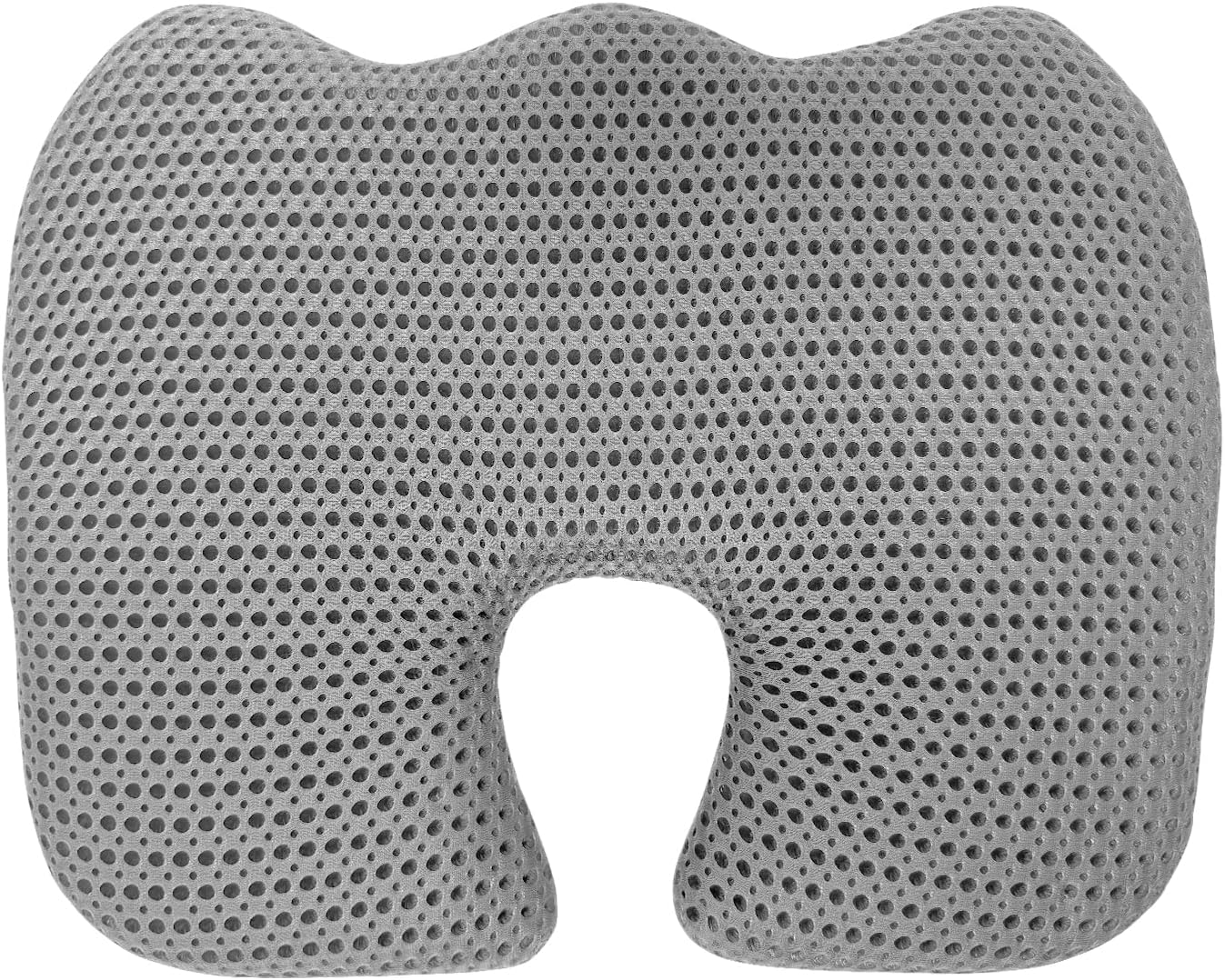 Gooo&Ma Air Fiber Seat Cushion, U-Shape Tailbone Comfort, Black | Thin design for office/car, breathable air fiber cooling, ergonomic, washable, non-slip, portable, 17.7"x13.8"x1.6"