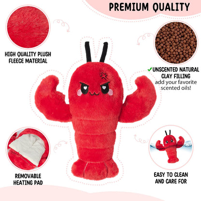 Axolotl Unscented 2Lbs Heating Pad for Neck Shoulders and Back Wrap Microwavable, Heatable 22.5" Cute Warm Stuffed Animals Neck Warmer - Axolotl Gifts for Women Girls and Kids