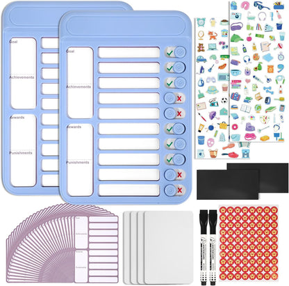 Dry Erase Chore Chart for Kids to Do List Magnetic Checklist Board Reusable RV Daily Routine Schedule Planning Boards with Blank Checklist Cardstock for Habit Tracker or Daily and Weekly Planner