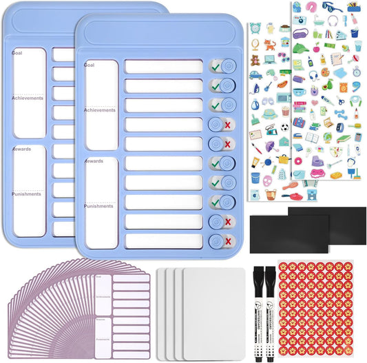 Dry Erase Chore Chart for Kids to Do List Magnetic Checklist Board Reusable RV Daily Routine Schedule Planning Boards with Blank Checklist Cardstock for Habit Tracker or Daily and Weekly Planner