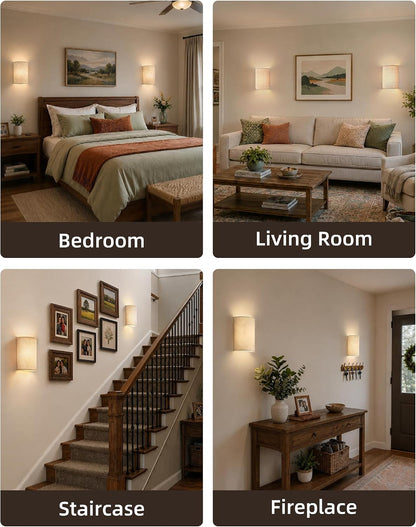 EZVALO Battery Operated Wall Sconce Set of Two with Remote, Wall Lights