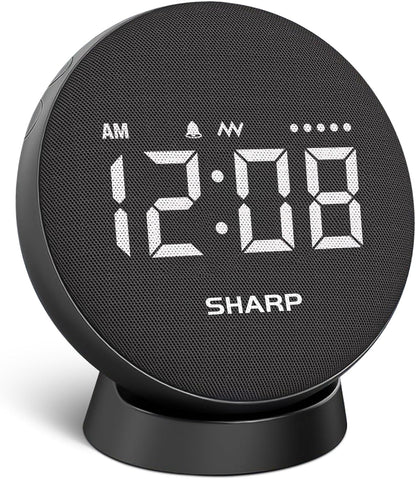 Sharp Vibrating Alarm Clock for Heavy Sleepers with Loud Bed Shaker
