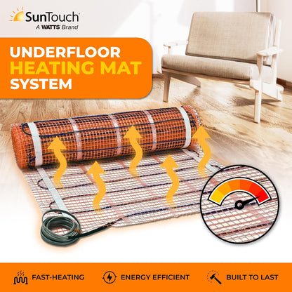 SunTouch TapeMat Electric Radiant Floor Heating Mat, Orange, 120V, 10 Sq Ft