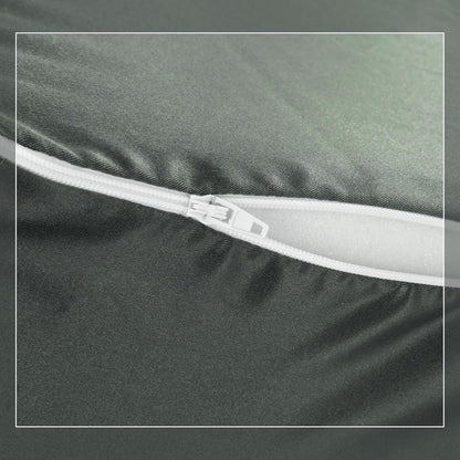 HOMBYS Satin Bed Wedge Pillow Cover Silky & Smooth Wedge Pillowcase 1 Pack 24x24x8, Soft & Breathable, Removable & Machine Washable-Zipper Design (Pillow Not Include), (Grey, 24"x24"x8")