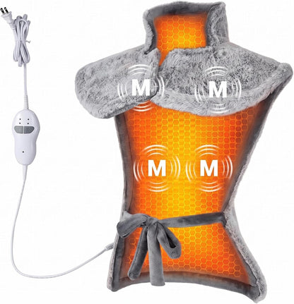 Massaging Heating Pad for Neck and Shoulders and Back, Gifts for Mom Dad
