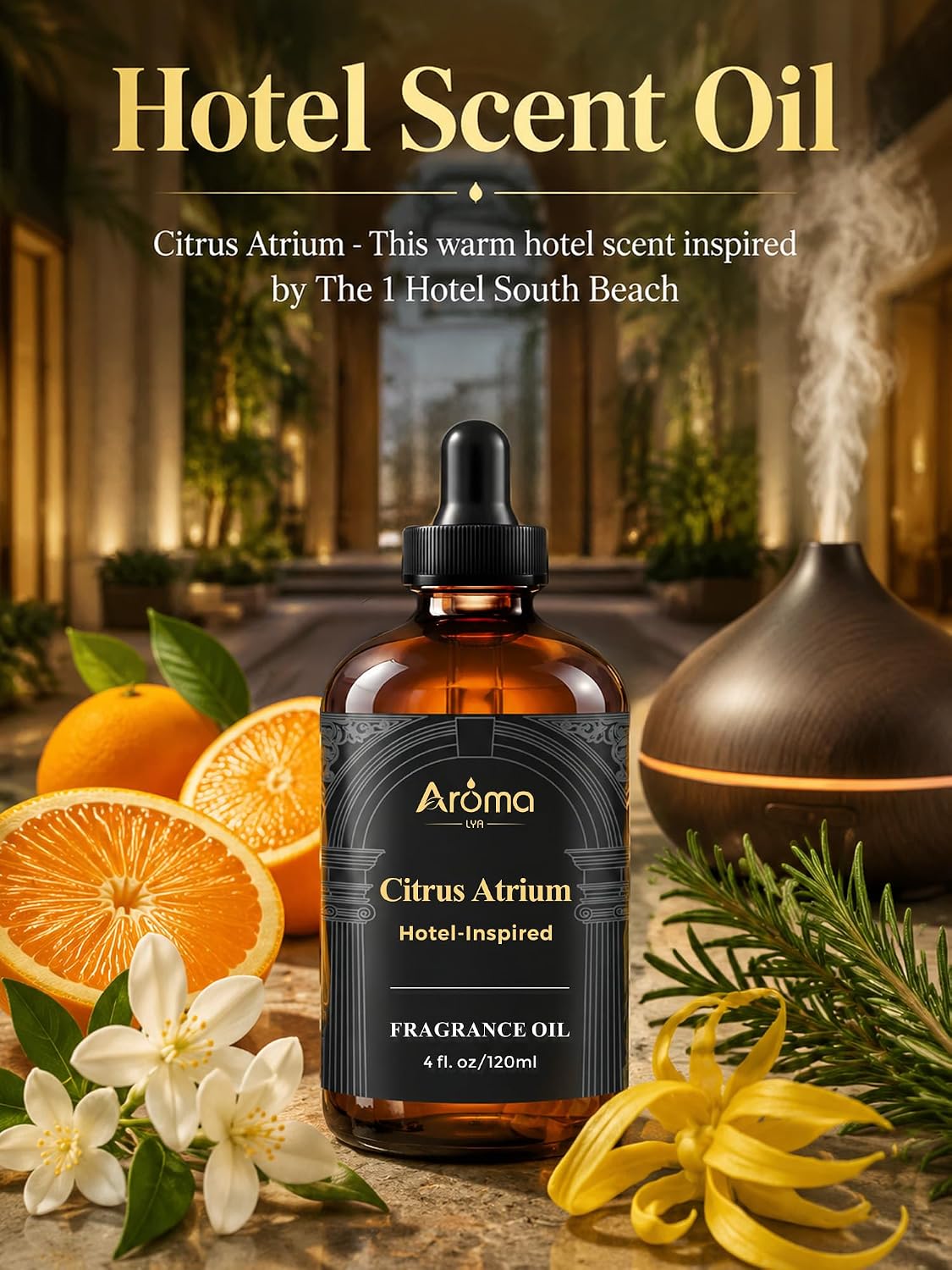 Ocean Breeze Lobby Fragrance Oil, Hotel-Inspired Coastal Resort Scent, Diffuser Oil for Home Diffusers and Crafting