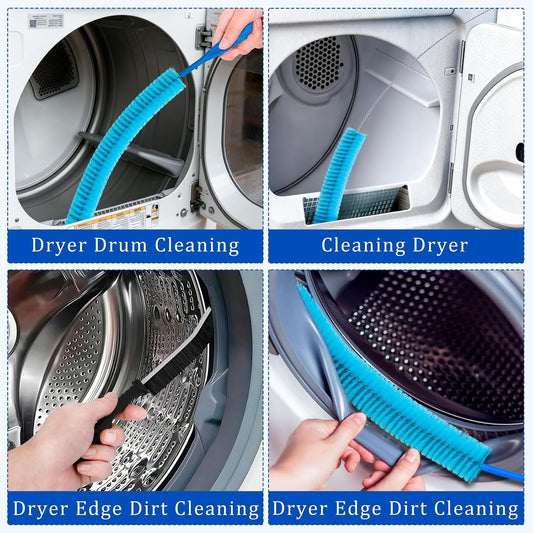 Dryer Vacuum Hose Attachment, Vent Cleaner Kit Lint Brush Shop Vac LintTrap | Compatible with Most Vacuum Cleaner, 30Inch Flexible Deep Cleaning, Easy use, Fire Prevention, Multi-Purpose Home Cleaning
