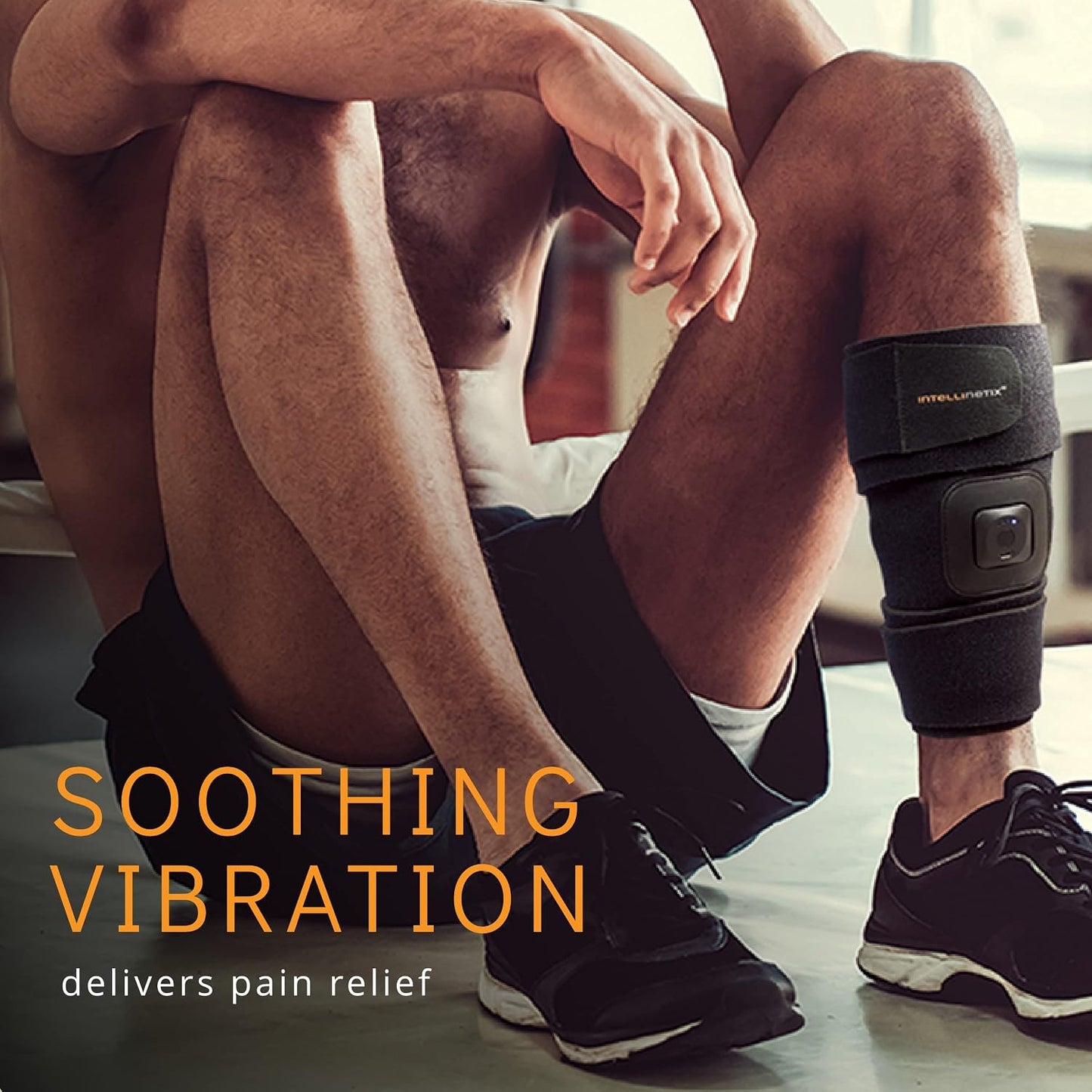 intellinetix Brownmed Universal Therapy Wrap - Active Wrap with Wearable Massager for Shoulders, Back, Arms, Knee, Calf, Foot, Ankle & More - Comfortable Compression Sleeve