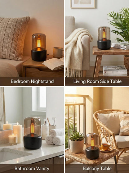 LONCIN Essential Oil Diffuser, 120ml Aromatherapy Diffuser with Auto Shut-Off Function, Ultrasonic Diffusers for Essential Oils, Cool Mist Humidifier with Warm Lights, for Home & Office