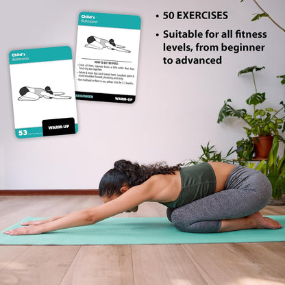 3 Pack - Exercise Cards - Yoga Poses Volume 1 & 2 + Bodyweight Exercises - Yoga Positions and Body Weight Workout Fitness Cards - 2.5" x 3.5"