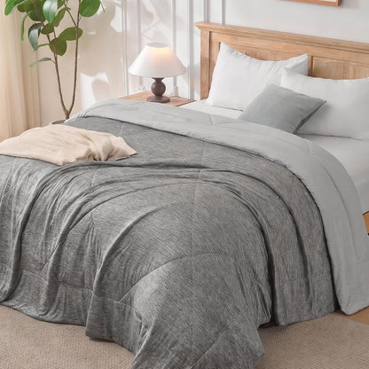VK VK·LIVING Cooling Comforter King Size, Summer Cooling Blanket for Hot Sleepers and Night Sweats, Double-Sided Q-Max 0.45 Lightweight Breathable Soft Cooling Quilt for Bed Couch, 90"x108", Dark Gray