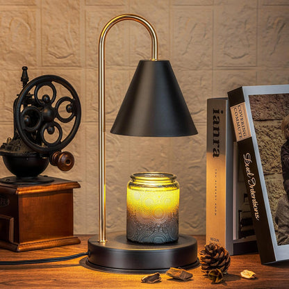 Vintage Candle Warmer Lamp with Timer Dimmer, Adjustable Height | Vintage farmhouse style with 2 bulbs, adjustable height, timer and dimmer for flameless fragrance in bedroom or home gifts