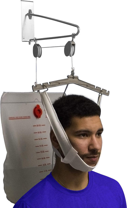 OTC Cervical Traction Kit, Neck Pain Relief, Vertebrae Disk Herniation, Complete Over Door Setup