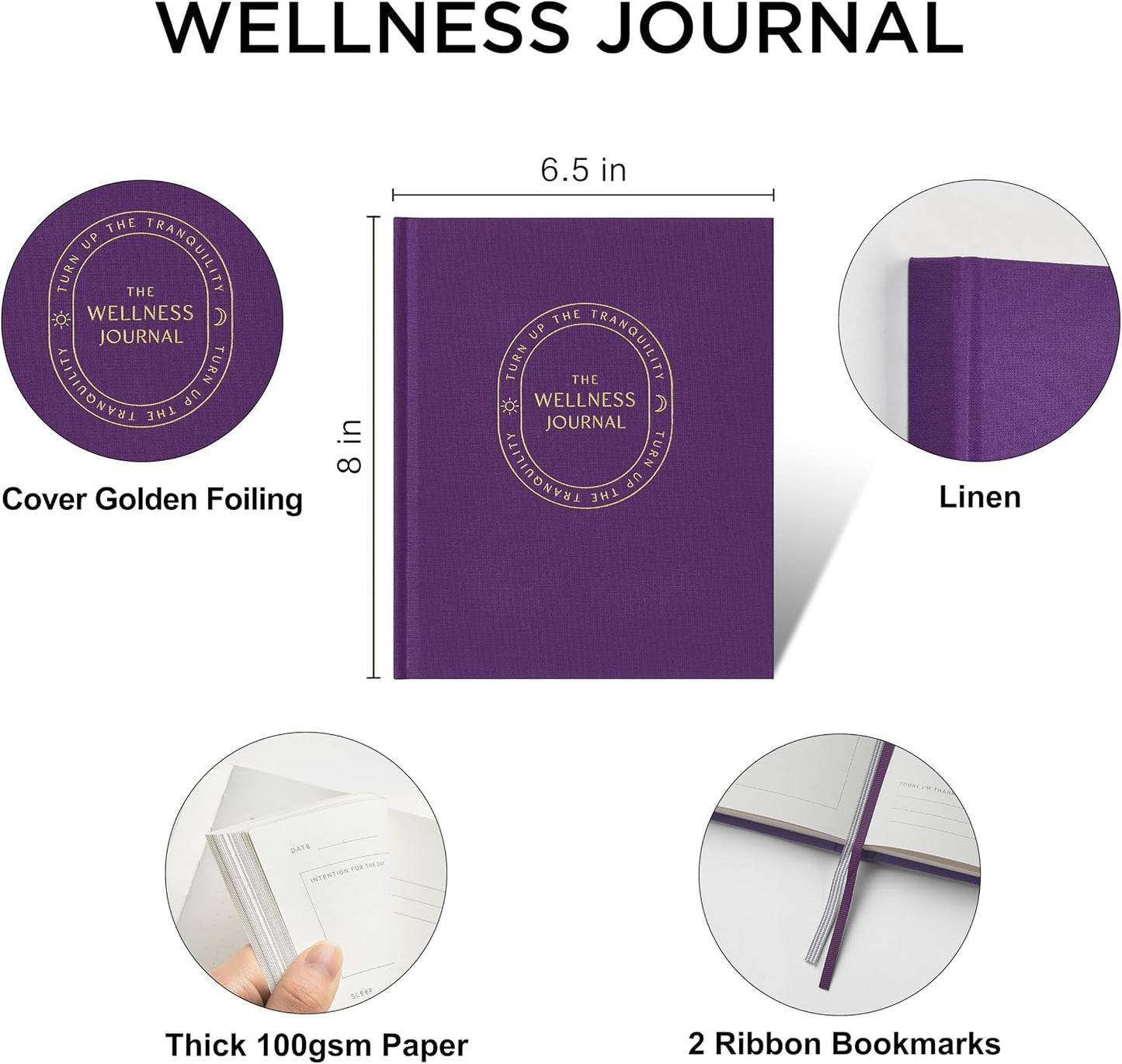 And Per Se Wellness Journal, Self Care & Daily Journal for Women, Mental Health Planner with Habit Tracker, Diet & Goals, Undated, Gift-Ready (Original Beige)