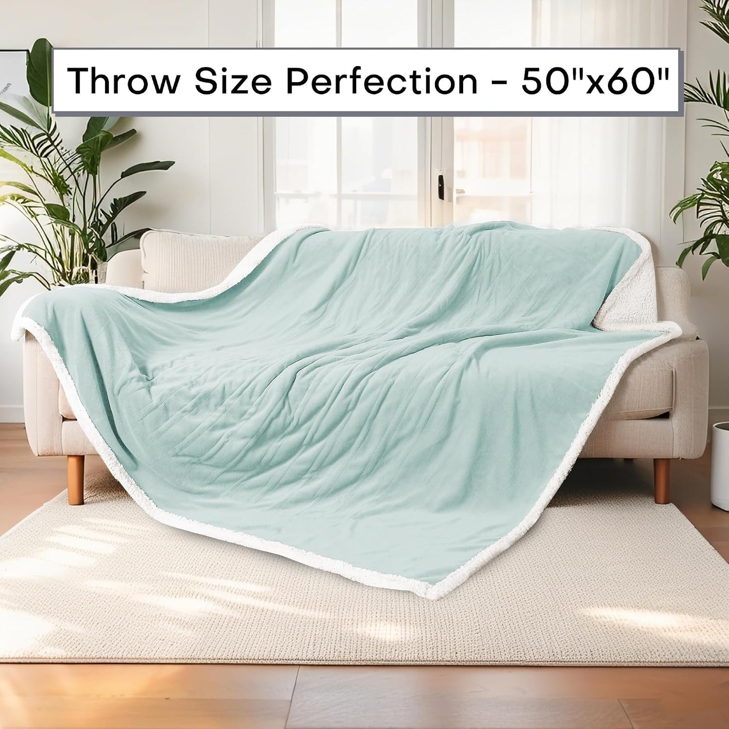 Electric Heated Blanket Full Size 72"x84" – Light Gray | ETL for Safe Overnight, 4 Heat Settings & 10H Auto Off, Dual-Sided Microplush Sherpa for Home Night, Machine washable