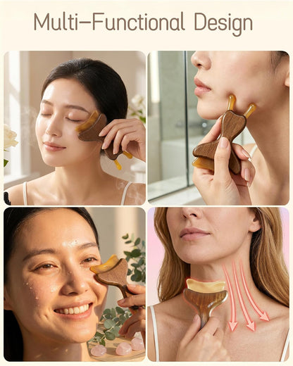 Eye Facial Massage Tool - Multi-Function Manual Massager for Face, Eye, Neck, and Jawline - Portable Gua Sha Tool for Home Salon Use - Ideal Gifts for Women