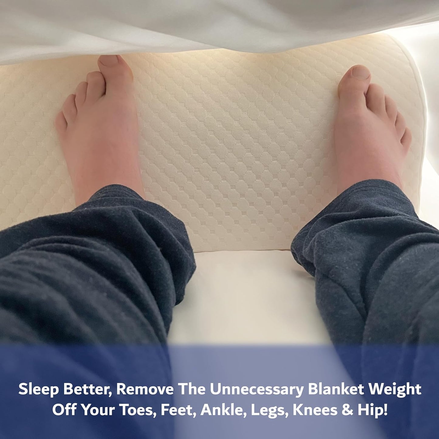 Triangle Foot Pillow - Optimal Restful Sleep Blanket Elevation Wedge Pillow, Comfortable Sleep Leg Pillow, Ankle Support Pillow, Recommended for Back/Knee/Hip Pain