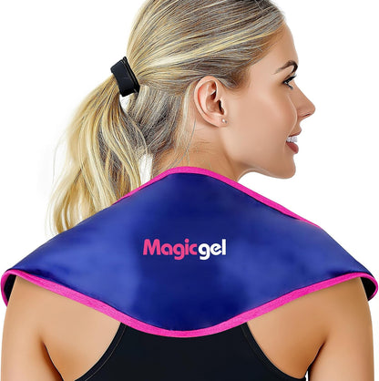 Magic Gel Neck Cooling Tube - Cooling Neck Ring - Reusable Ice Ring Wraps - Necks, Face Ice Coolers - Frozen Cool Wraps, Tubes for Summer Heat, Extremely Hot Weather - 2 Pack, B&W