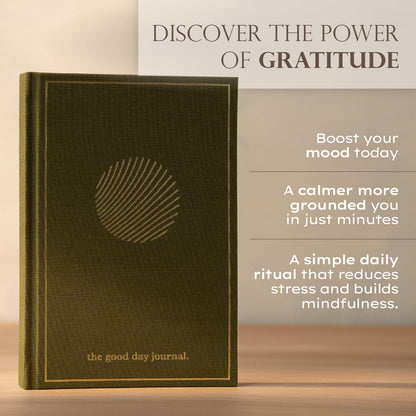 ANECDOTE. Gratitude Journal – The Good Day Journal for Happiness, Mindfulness and Reflection, Feel Happier and Less Stressed, Inspirational Daily Journal for Women & Men - Cream