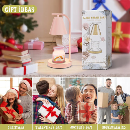 Brown Candle Warmer Lamp with Timer-Electric Candle Light for Bedroom Decor, Aromatherapy at Home | Gifts for Men | Home Gift Ideas