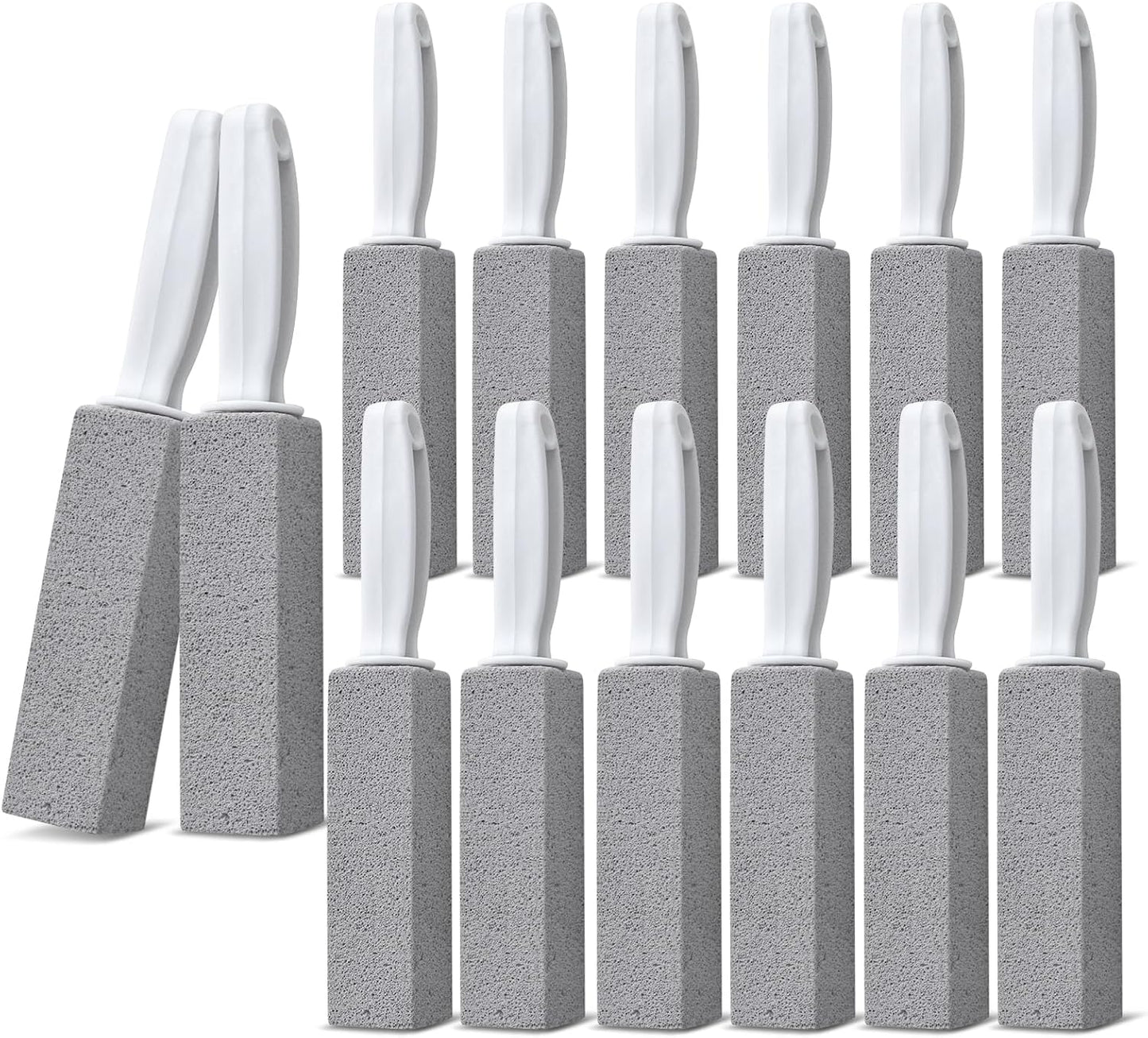 Emycool Pumice Stone Toilet Bowl Cleaner, 12 Pack Toilet Pumice Stone with Handle for Toilet Cleaning, Bathtubs, Sinks, Swimming Pools, Grills