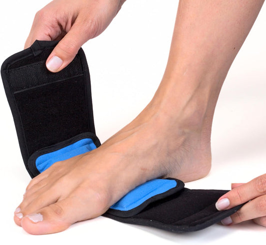 NatraCure Cold Therapy Wrap w/ 20" Strap - 2 Pack (Small Reusable Gel Ice Pack Compress for Injuries and Pain Relief, Hand, Arch of Foot, Wrist, Elbow, Arthritis, Neuropathy) - 715-20 CAT2PK