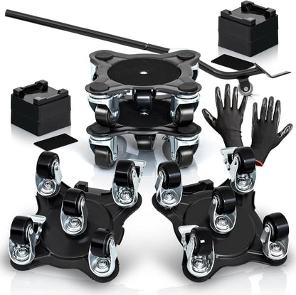Furniture Movers with Wheels - Set of 4 Heavy Duty Furniture Lifter Tool with 2000 lbs Load Capacity, Easy Sliders Dolly for Moving Appliances, Sofa, Cabinet, and Piano etc (6.3×6.3IN)