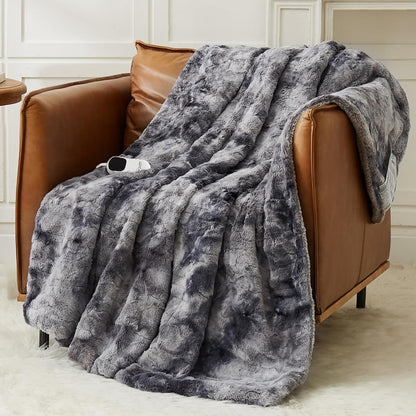 Homemate Heated Blanket Electric Heating Throw 50x60 Plush Faux Fur Sherpa
