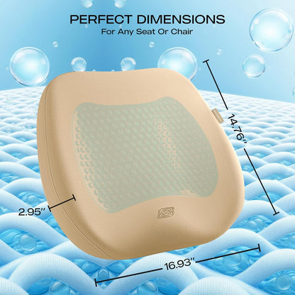 Skechers Seat Cushion Premium Gel & Memory Foam-Office Chair Cushion for Tailbone Pain Relief,Butt Pillow for Office Chair,Car seat Cushion,Long Sitting Office Workers,and Car Drivers,Black