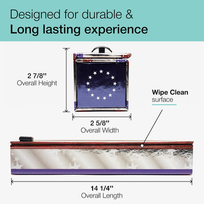 ChicWrap Carrara Marble Aluminum Foil Dispenser - Includes 12"x30' roll | Reusable Aluminum Foil Dispenser with Four Non-Slip Rubber Feet