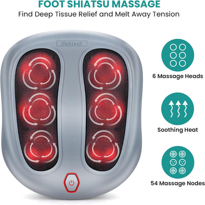 Nekteck Foot Massager with Heat, HSA Eligible FSA Massage Tools Gifts