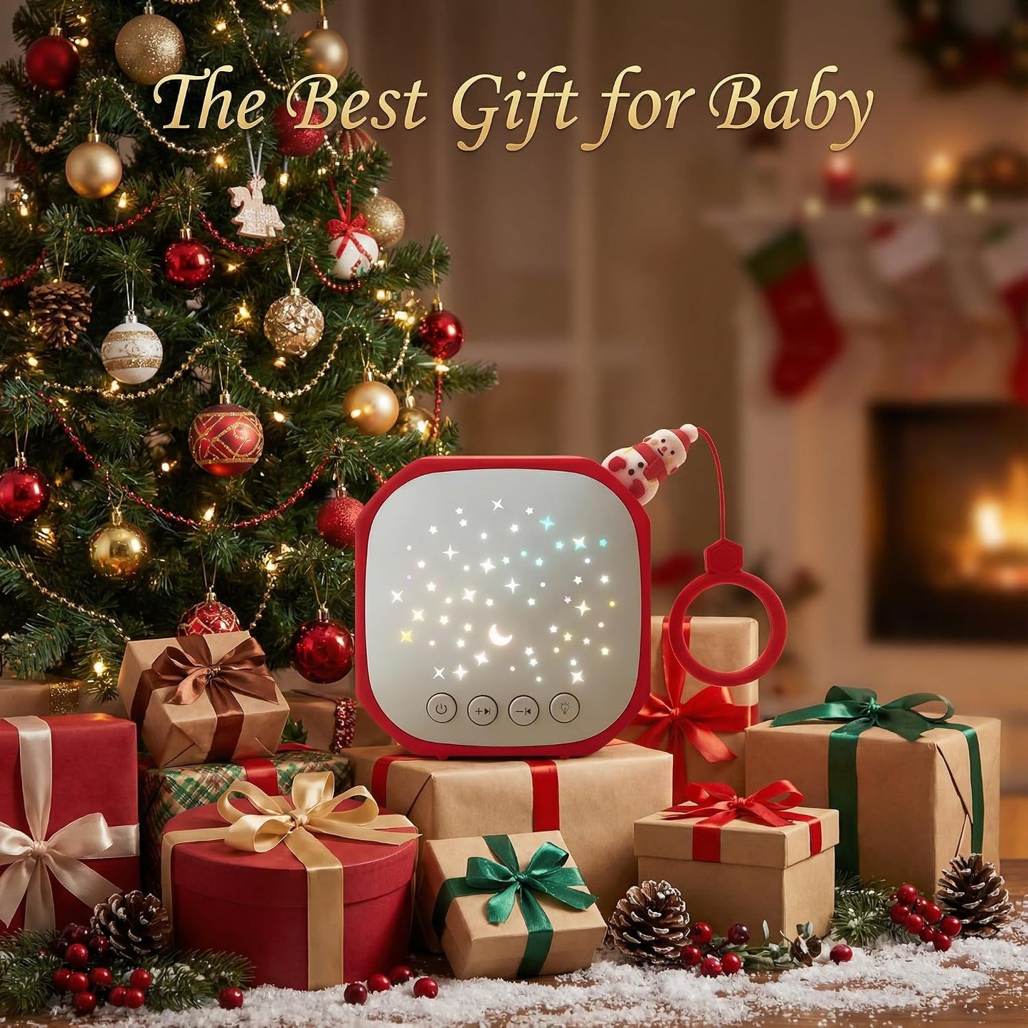 White Noise Sound Machine Baby with Star Projector | Portable Sleep Aid Lullaby Music for Baby Sleeping | Soothing Sound Machine for Nursery, Car Travel, Bedroom Crib, Kids Gifts (Puppy)
