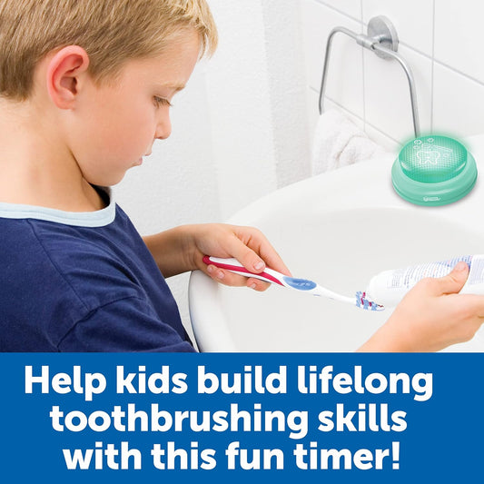 Learning Resources 2 Minute Toothbrushing Timer - Toothbrush Timer for Kids, Timers for Kids Bathroom, Toddler Teeth Brushing Button, Visual Countdown for Tooth Brushing | Toothbrush Timer for Kids, Timers for Kids Bathroom, Toddler Teeth Brushing