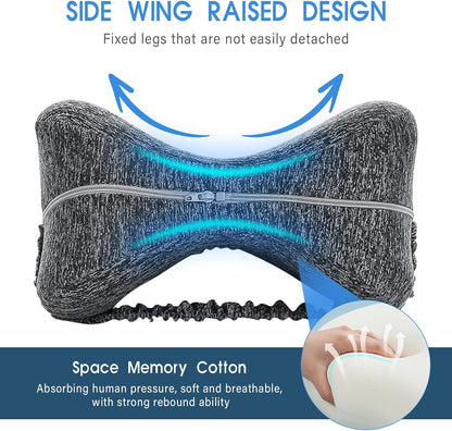 Memory Foam Knee Pillow for Side Sleepers – Orthopedic Leg & Hip Alignment Cushion, Spine Support Pillow for Back, Shoulder & Pressure Relief