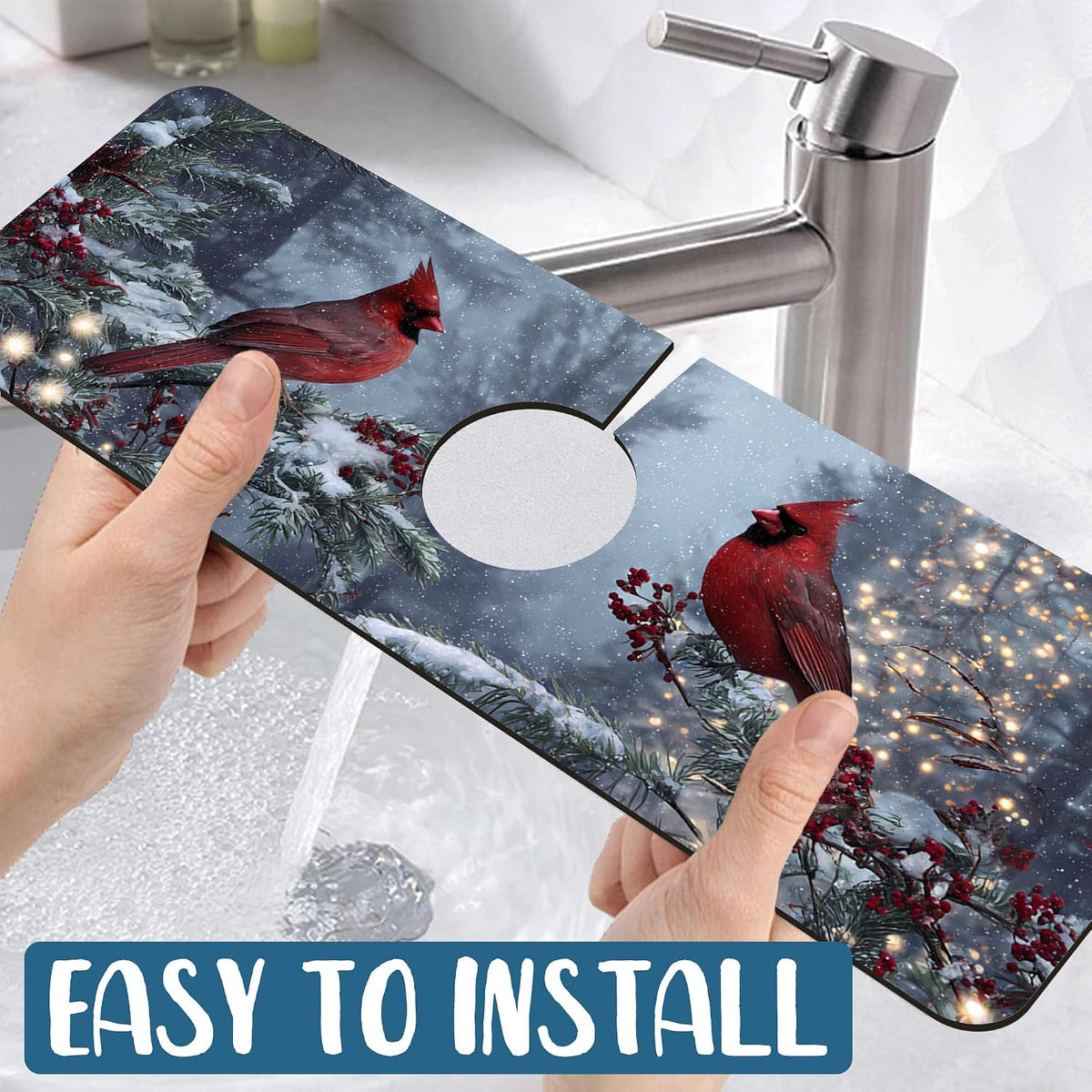 Faucet Mat for Kitchen Sink Absorbent Splash Guard Bathroom 23.5"X5.5"