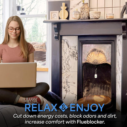 Plug for 5-6 Inch Round Chimney Flue - Fireplace Draft Stopper | 100% Herdwick Wool, Reusable, Balloon Alternative, Works Without Damper, Wood Stove Compatible, Made in England,
