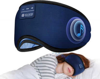 LOVE EYE Sleep Headphones Bluetooth 5.4 Sleeping Eye Mask Wireless Music Earphones with Built-in HD Speakers for Side Sleepers Cotton Sleeping Headphones for Women Men Gifts (Lavender Purple)