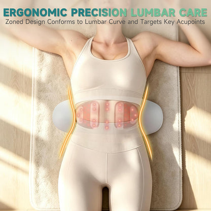 4in1 Electric Lumbar Traction Device, Back Massager for Muscle Pain Relief | 3-Level Heat, 8-Mode Electrotherapy, Vibration, Dynamic Airbag Traction, Auto Shut-Off, Home & Office Use, Muscle Relaxation