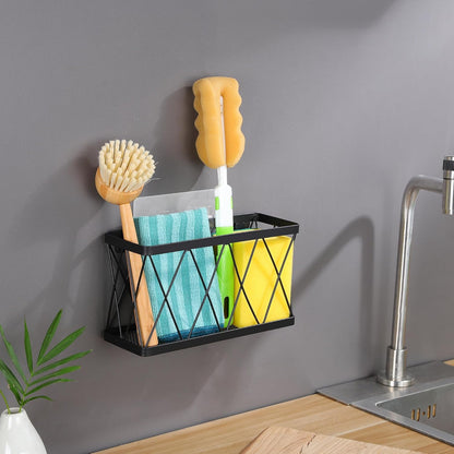 YIGII 3 Pack Adhesive Cabinet Organizer - Pantry Door Organizer Bin Holder for Tupperware Lid Kitchen, Black Stainless Steel