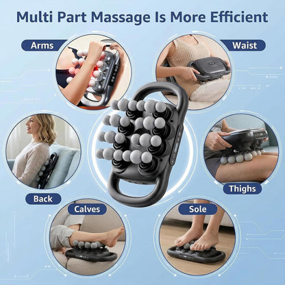 16-Head Massage Gun Deep Tissue, 9 Speeds & 9 Models Electric Percussion Muscle Massager, Quiet Portable Back Massager for Pain Relief, Relaxation for Back, Neck, Shoulders, Legs, Feet (42head)