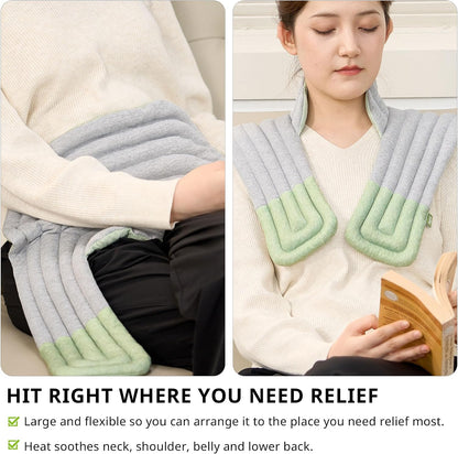 Mynt Compartmentalized Microwavable Heated Neck and Shoulder Wrap | Neck and Shoulder Heating Pad, Cooling Pad