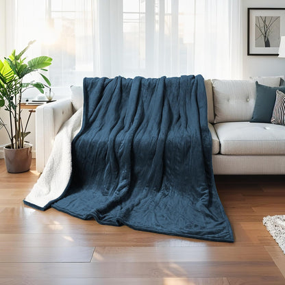 Electric Heated Blanket Full Size 72"x84" – Light Gray | ETL for Safe Overnight, 4 Heat Settings & 10H Auto Off, Dual-Sided Microplush Sherpa for Home Night, Machine washable