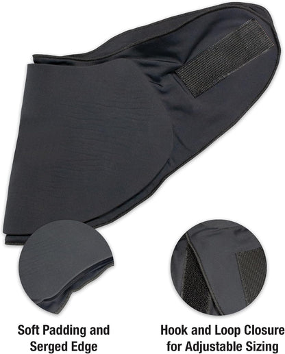 Eurow Luxe Hot & Cold Therapy Gel Neck Wrap, Adjustable One-Size for Neck, Shoulder, Back Pain Relief, Reusable, Contoured, Portable & Weighted for Comfort, Black