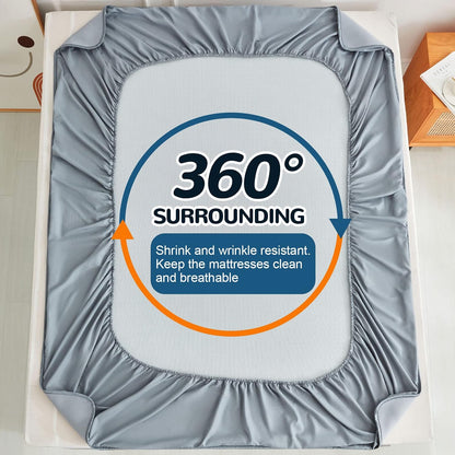 Ailemei Direct Cooling Thin Mattress Pad, King Size Mattress Topper for Hot Sleepers, Deep Pocket Fits 16" Mattresses, Fitted Sheets for Bed, Summer Cooling System, Gray, 76"x80"