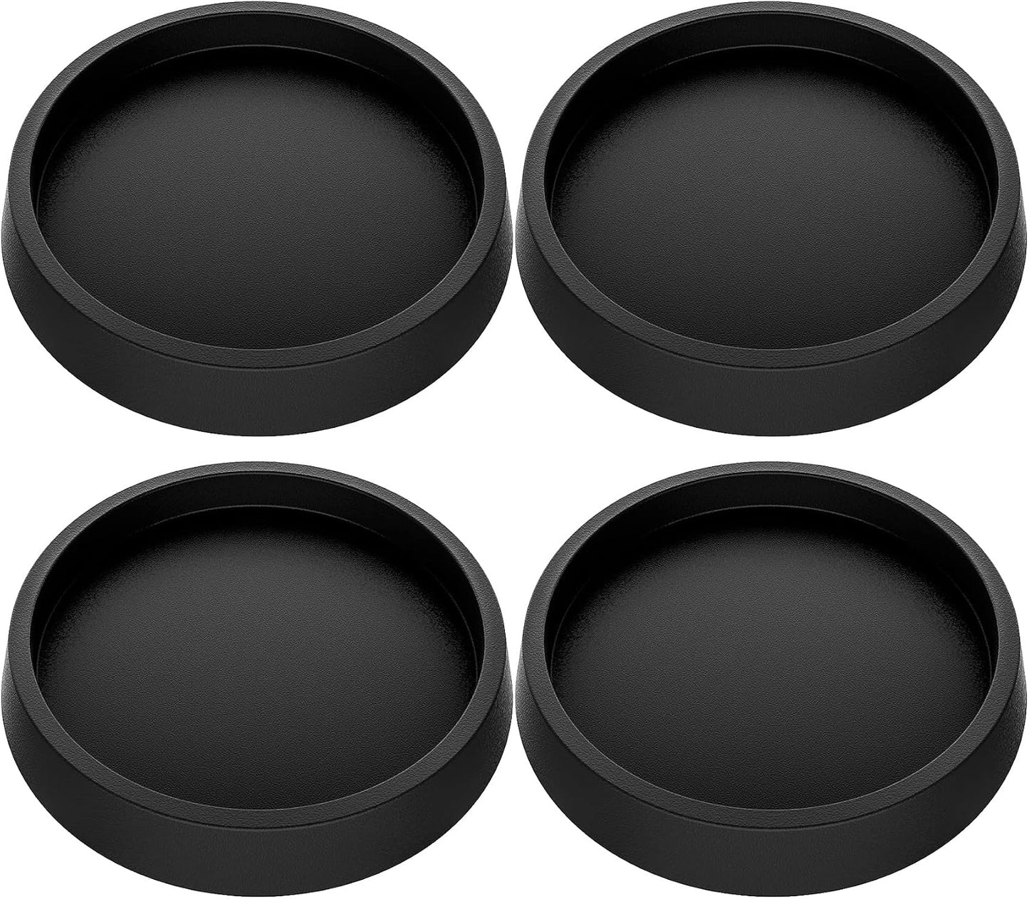 Furniture Coasters,Caster Cups,Furniture Leg Protectors 2.5 Inch 4pcs Rubber Pads no Slip for Hardwood Floors Black