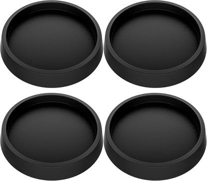 Furniture Coasters,Caster Cups,Furniture Leg Protectors 2.5 Inch 4pcs Rubber Pads no Slip for Hardwood Floors Black